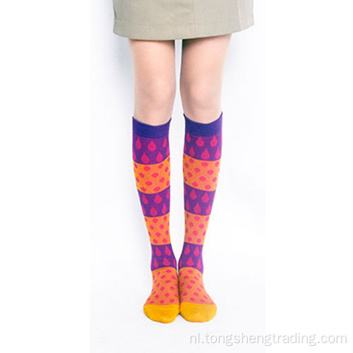 Knie hoge kleurrijke drop vorm lente meisje sokken